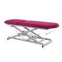 Camilla hidráulica de 2 cuerpos con subida recta sin desplazamiento lateral y con ruedas