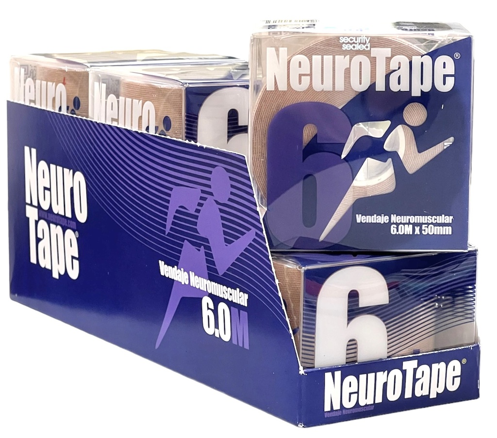 Pack 6 uds Neurotape 5cm X 6 METROS - Color BEIGE Vendaje Neuromuscular 