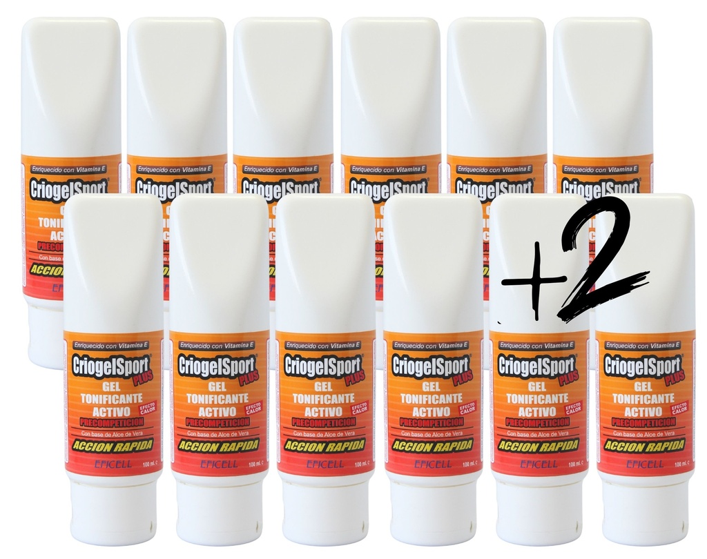  Criogel Sport Plus - Crema Calentamiento Suave EFICELL pack de 10+2 ud gratis