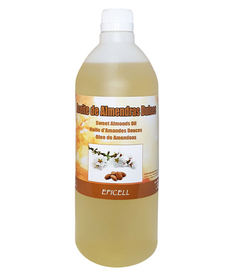 Aceite De Almendras Dulce Puro 100% para Masajes 1L EFICELL