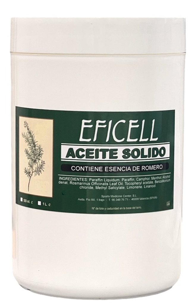 Aceite De Romero Sólido para Masajes 1 kg EFICELL