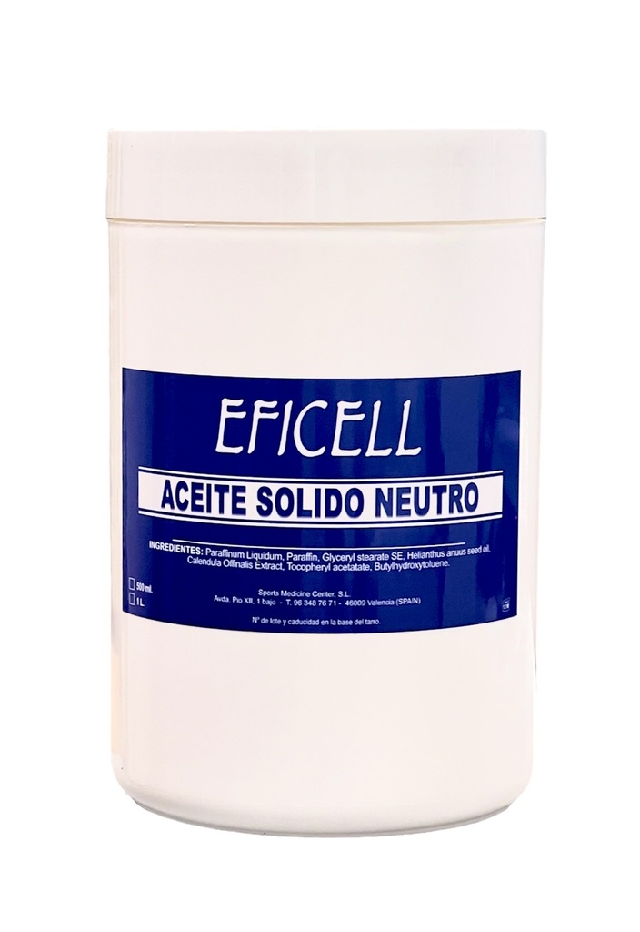 Aceite Sólido Neutro para Masajes 1L EFICELL