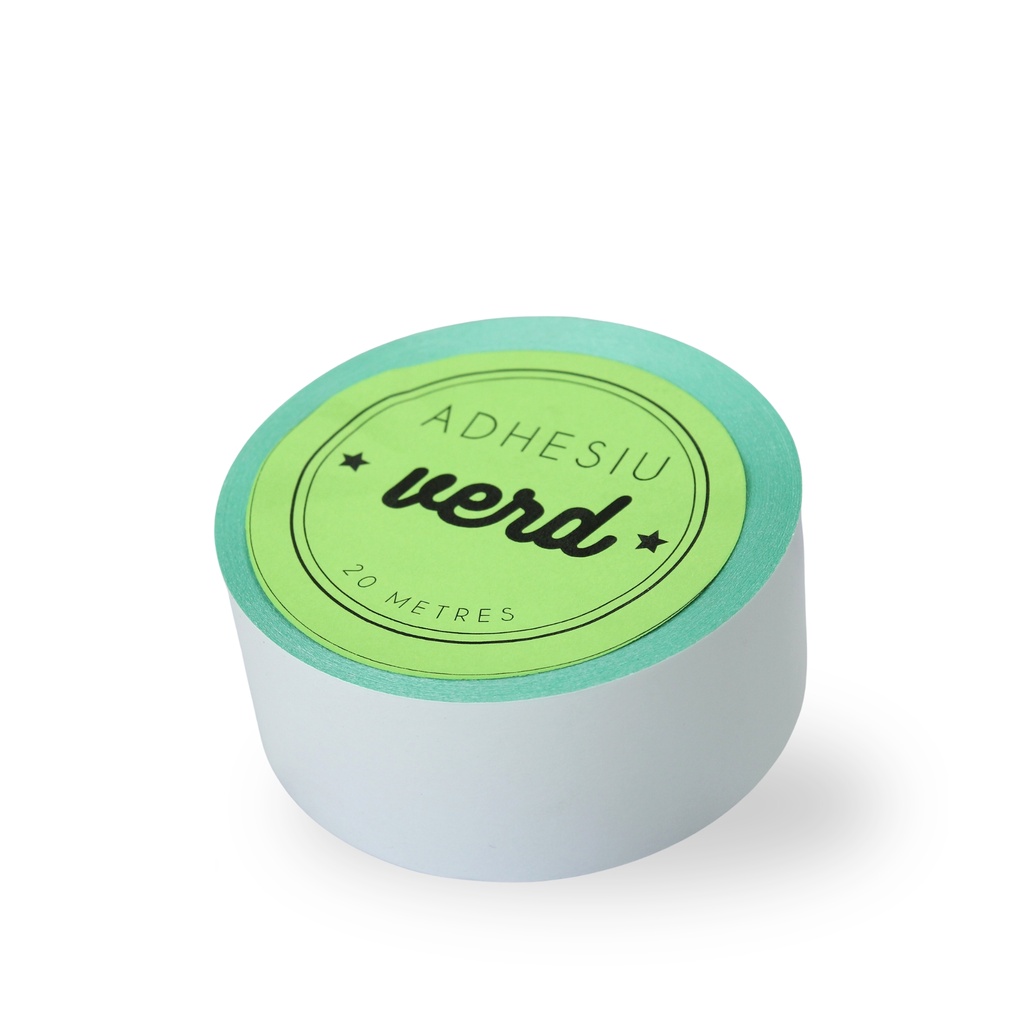Adhesivo verde doble cara 5 cm x 20 m trinquete