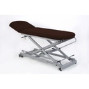 CE-0127-AR70 Camilla eléctrica 2 secciones tijera con respaldo reclinable en negativo, portarrollos, tapón facial y ruedas escamoteables Ancho 70 cm
