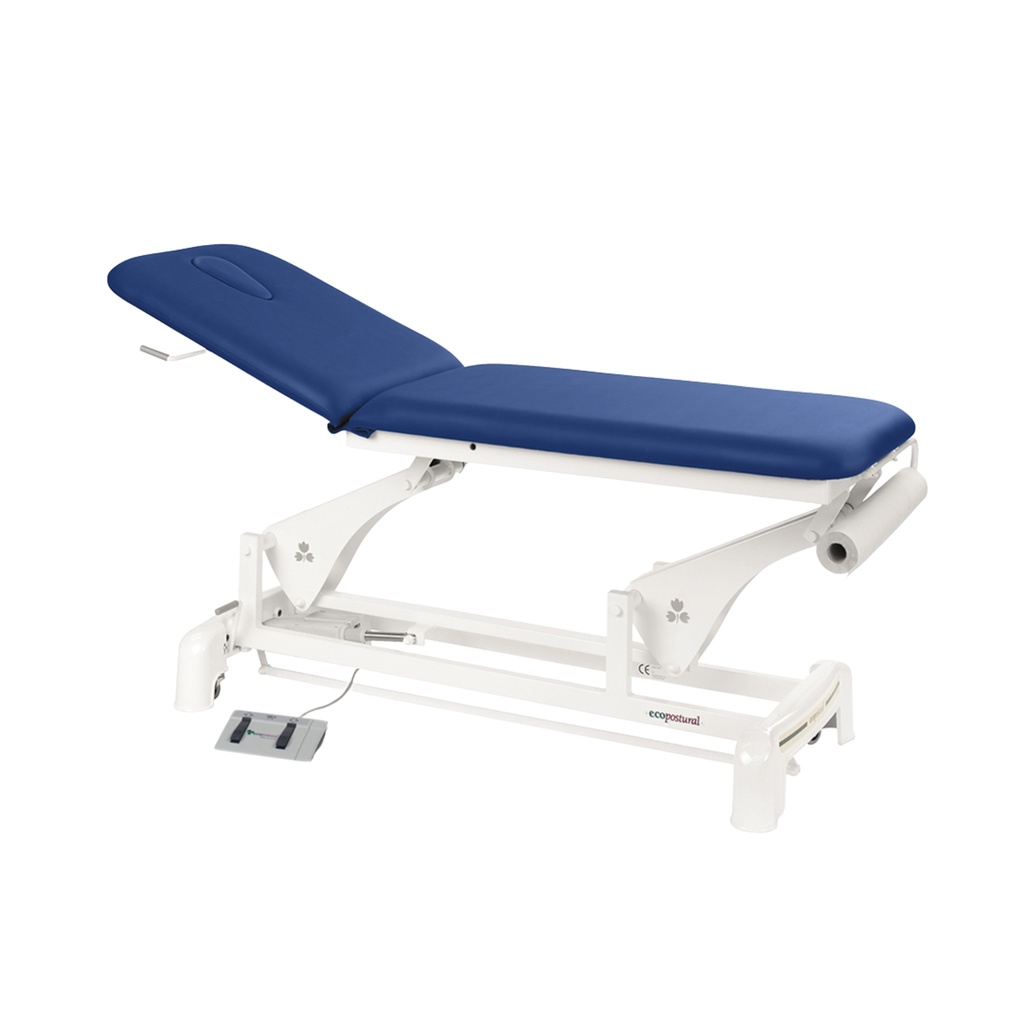Camilla 2 cuerpos biela blanca Ecopostural  ancho 62 cm