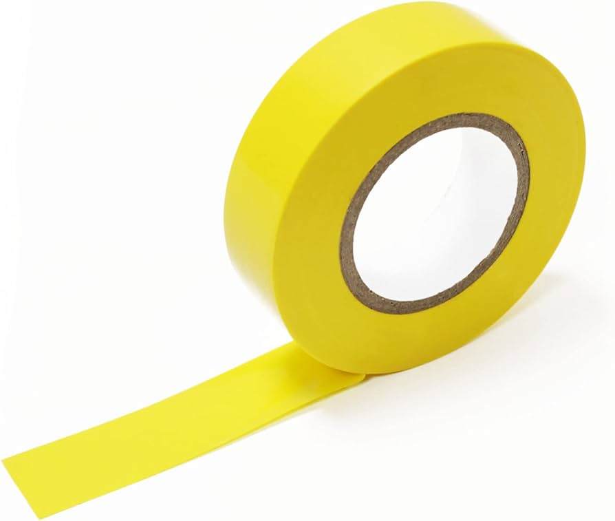 Cinta aislante amarilla (PVC)