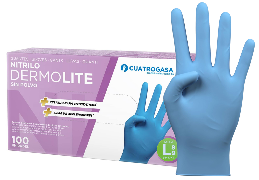 Guantes De Nitrilo TALLA L (Caja 100 uds).