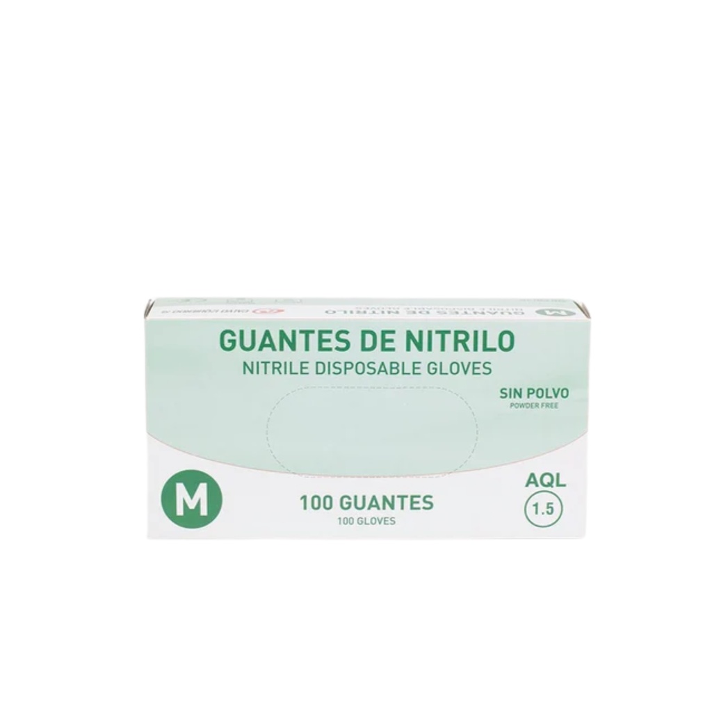 Guantes De Nitrilo Talla M (Caja 100 uds)