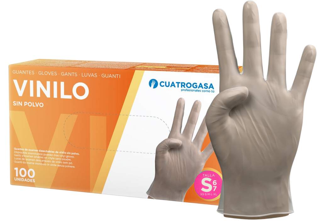 Guantes De Vinilo sin polvo talla S