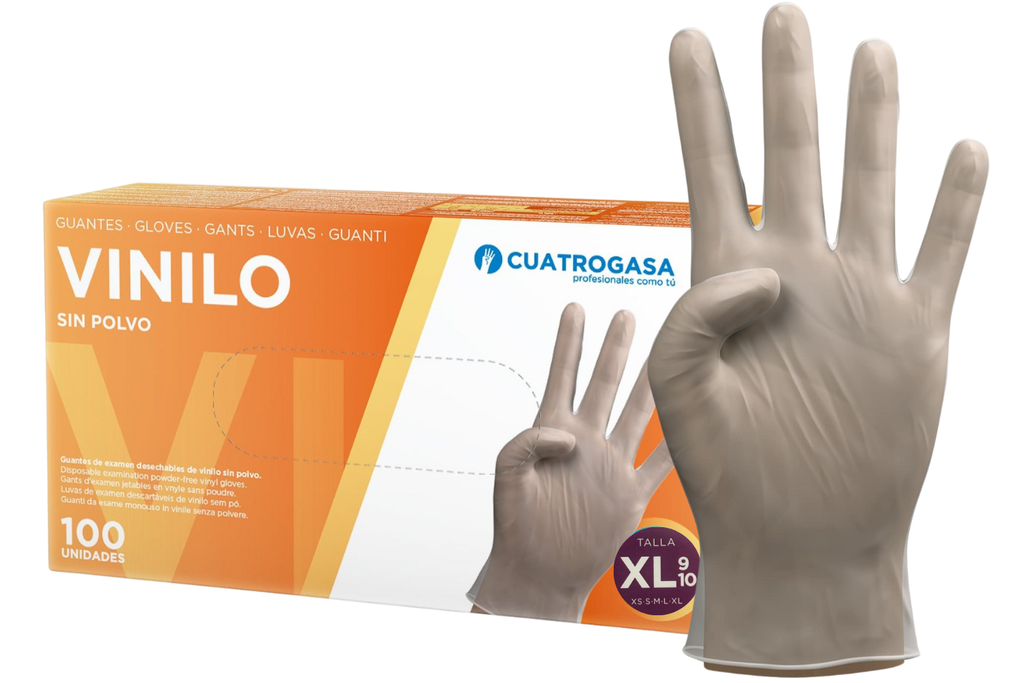 Guantes De Vinilo sin polvo talla XL