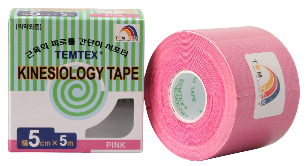 Kinesiology Tape Temtex 5X5 rosa