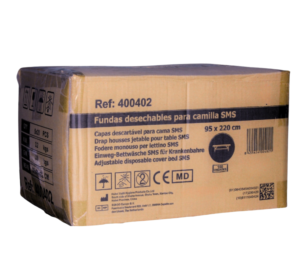 Caja sábanas Ajustables Para Camilla 20gr 95x220 - 100uds.