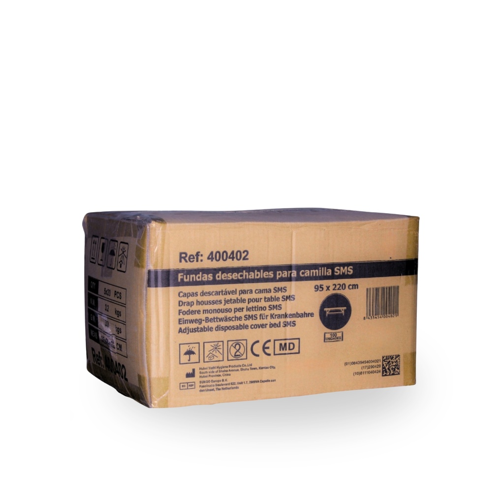 Caja sábanas Ajustables Para Camilla 20gr 95x220 - 100uds.
