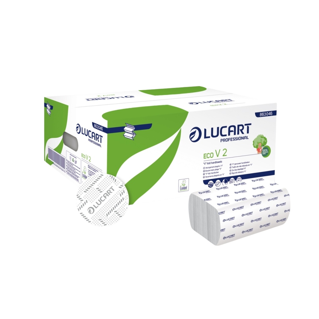 Toallas secamanos en V 20 packs de 190ud