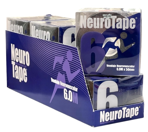 [5087x6] Pack 6 uds Neurotape 5Cm X 6M - Color AZUL MARINO Vendaje Neuromuscular 