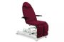 SH-1130-B-POD-Sillón de podología hidráulico con regulación de altura motorizada. Incluye apoyabrazos abatible 90º (metálicos y tapizados), perneras independientes y extensibles y cojín cervical ergonómico. Posición de Trendelenburg compensado.